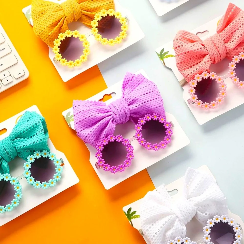 Kids headband and flower glasses set 1pcs